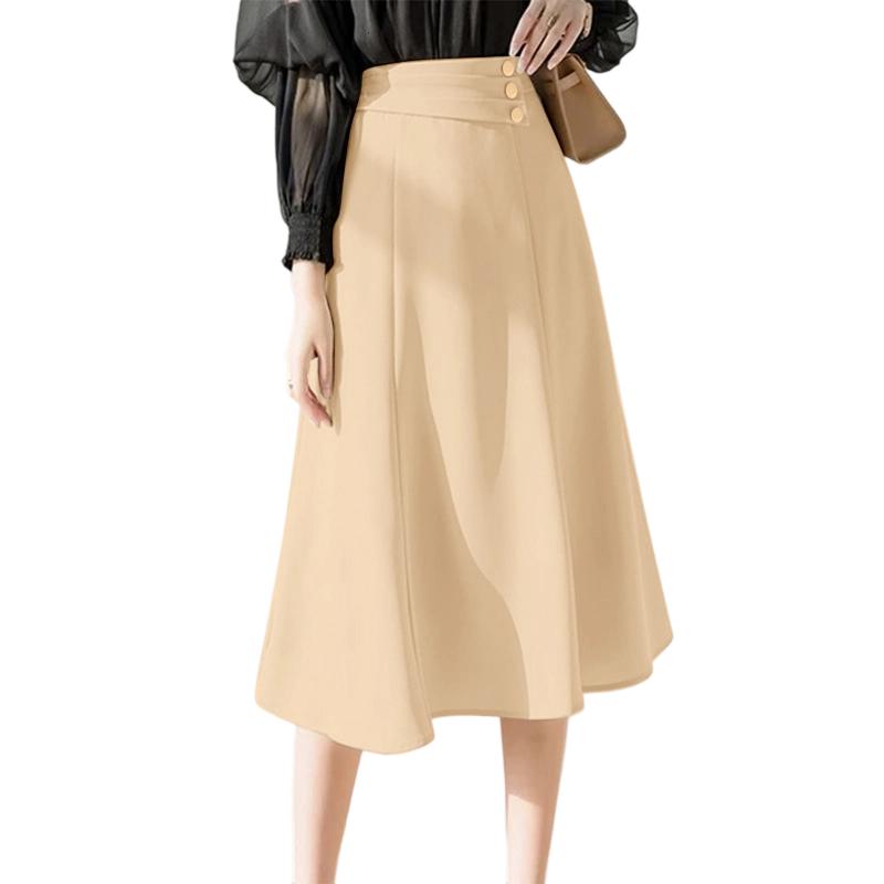 ZANZEA Women Casual Side Zipper Summer A-Line Skirts