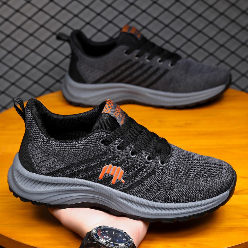 New Men's Breathable Dad Shoes Middle-aged and Elderly Soft-soled Elderly Lightweight Sports Shoes Casual Cold Sticky Shoes