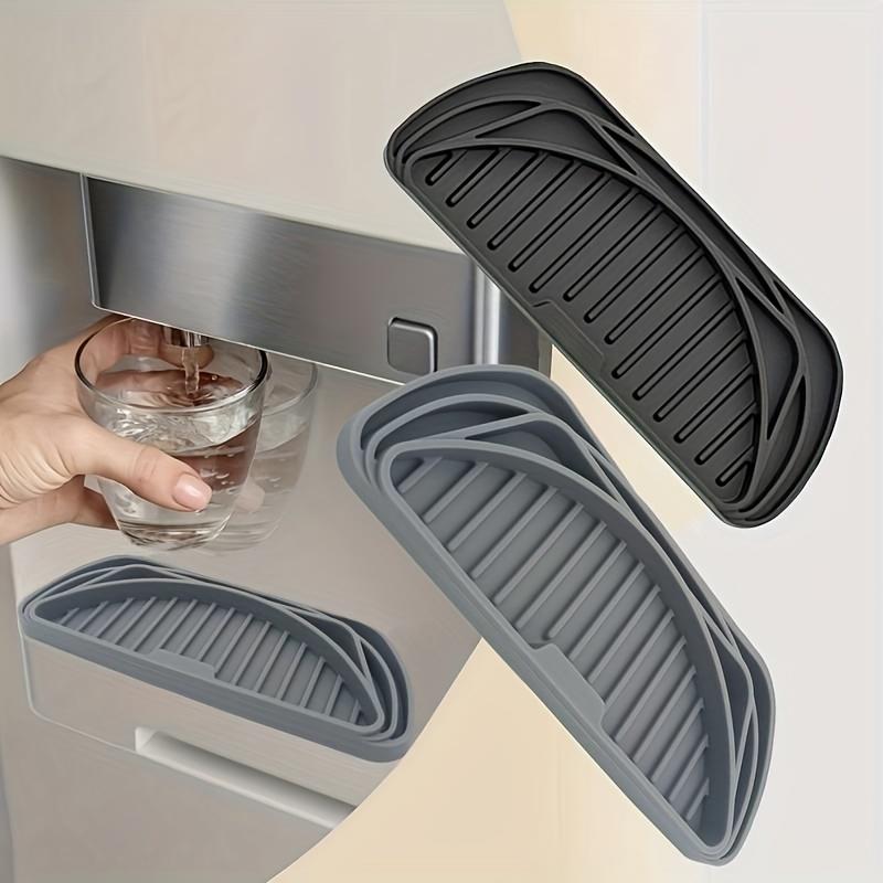1PC Silicone Refrigerator Drip Tray Water Dispenser And Ice Protector With Raised Drainage Leak Prevention Countertop Protector Mat