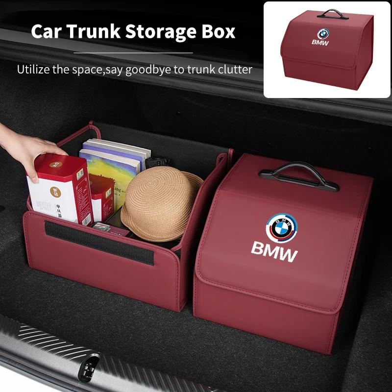 Car Interior Trunk Storage Box Leather Tools Storage Case Bag For BMW E46 E90 E60 F30 F10 E39 E36 F20 E87 E90 E70 E91 E30 G30 E5