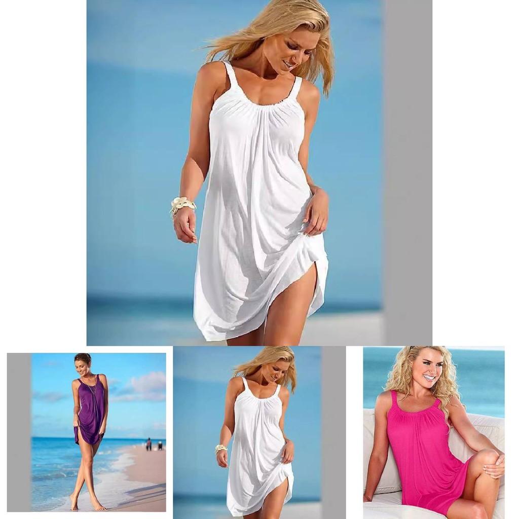 Elegant Casual Beach Dress With Stylish Straps And Unique Print Design