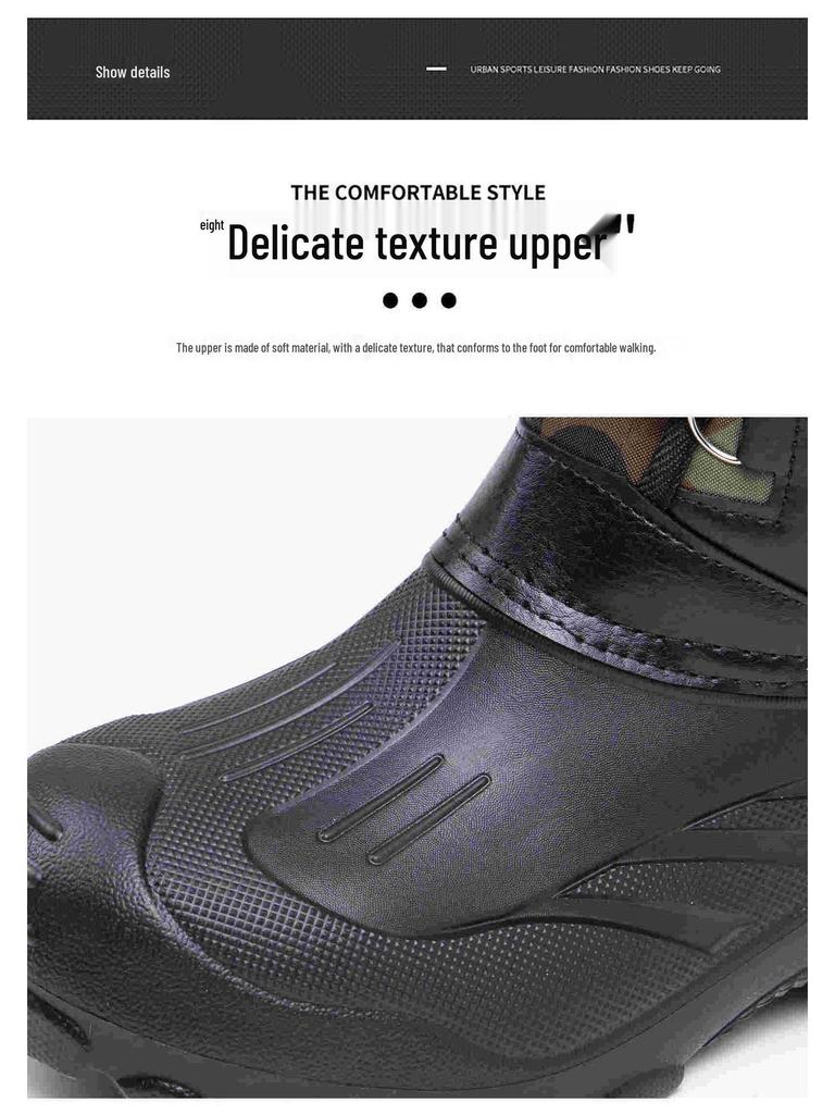 Men's High-Top Cotton Snow Boots – New Winter Style, Plus Velvet, Waterproof, Non-Slip, Slip-On.