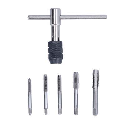 Tap Wrench Bearing Steel Straight Flute Tap High Strength Smooth No Burr Tap Handle Set