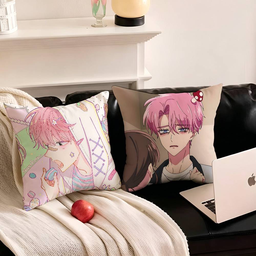 1pc Tamons Side Pillow Case Fashion Square Pillowcase Bedroom Sofa Room Ins Decoration Leisure