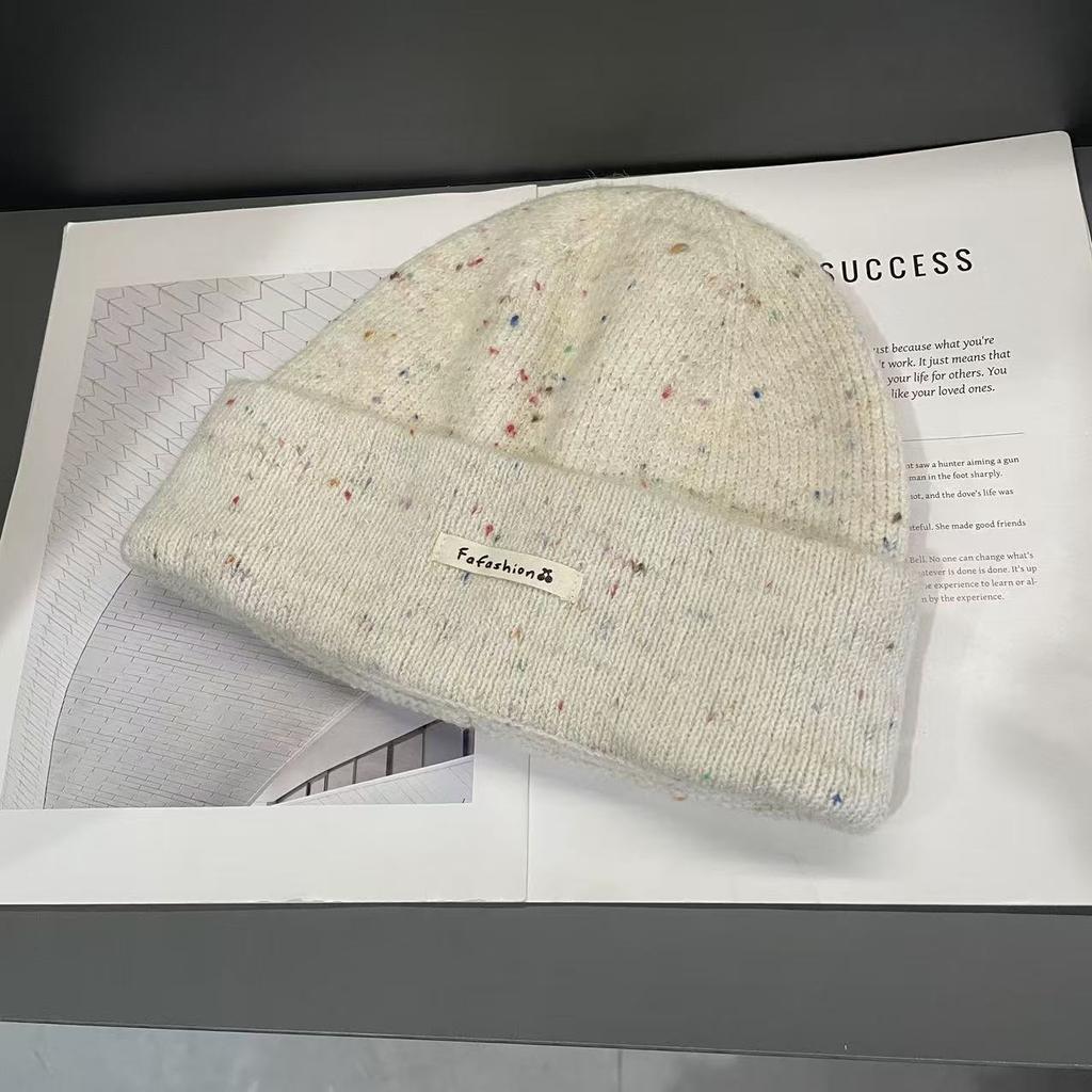 Korean Autumn and Winter New Hand dyed Knitted Hat Cold Hat Korean Version Ins Ear Protection Wool Hat Trend