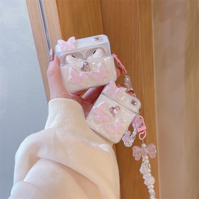 Wireless bluetooth headset case AirPods Pro cream glue Epoxy butterfly 1/2 generation suitable for Apple pendant