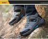 Men's Waterproof Leather Hiking Boots - Insulated, Mid-Top, Cold-Proof for Autumn and Winter