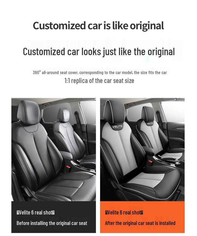 New Buick Velite 6 Full Leather Car Seat Cushion Cover – Universal Four Seasons Model