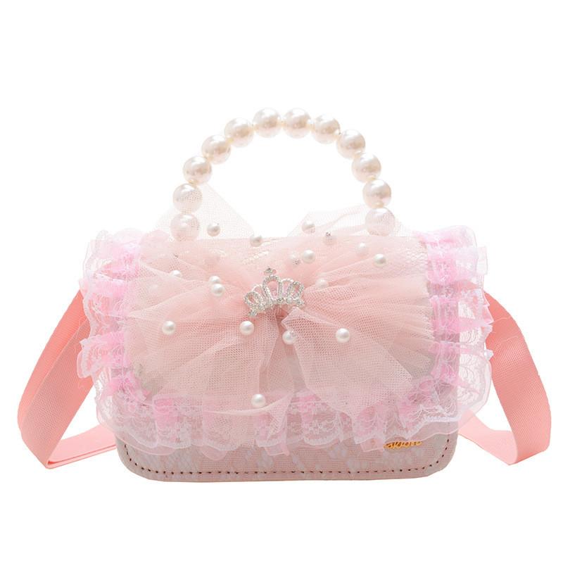 Stylish And Cute Girls Handbag Fashionable Children's Crossbody Bag With Bow Design