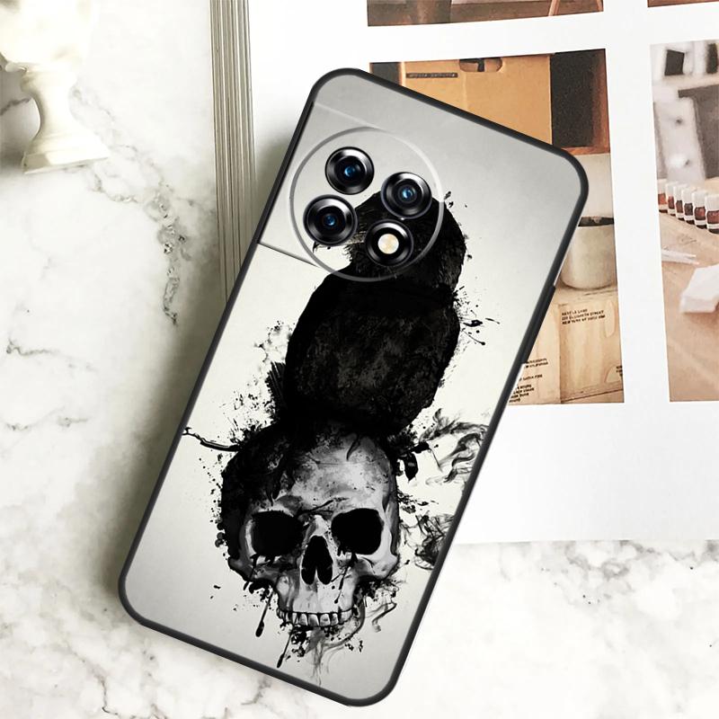 Gothic Skull Case For OnePlus 12 12R 11 9 10 Pro 10R 9R 8T 10T Nord CE 2 3 Lite 2T N10 N20 N30 CE4 Cover