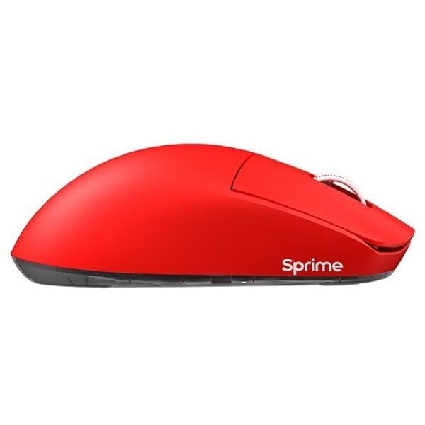 Sprime Wireless Gaming Warranty from Authorized Domestic Dealer Mouse, 4K, 8K, RED, Wireless, Wired, FPS, TPS, Ergonomic, Asymmetrical, Lightweight,