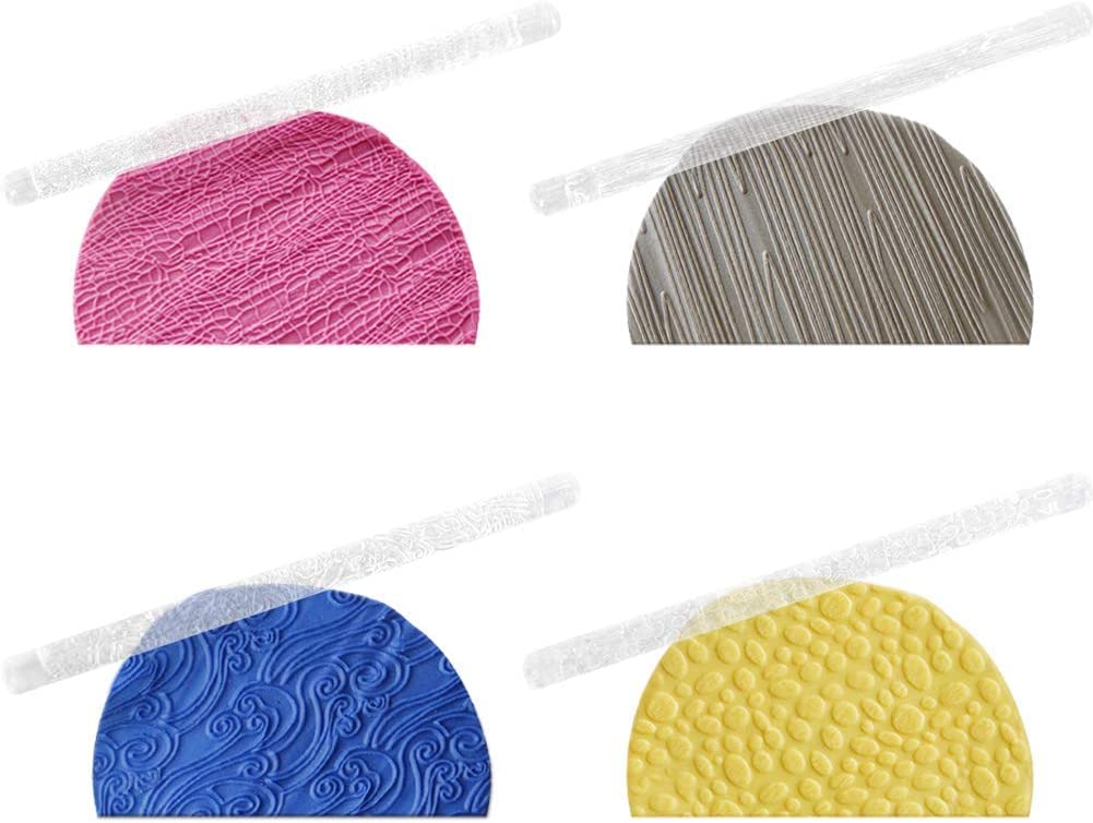 

YUYAKESHI Acrylic Hand Roller for Pottery Clay, DIY Pottery, Transparent, Easy to Clean, Lightweight, Set of 4