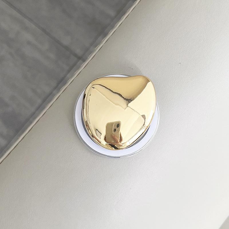 Metal Electroplating Love Strawberry Magnetic Suction Mobile Phone Airbag Bracket Magsafe Retractable Creative Desktop Watching Drama