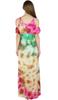 Bimba Women Chic Style Cold Shoulder Maxi Dress Tie Dye Holiday Resort