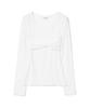 MILLO WOMEN Bustier Shirred T-Shirt [White]