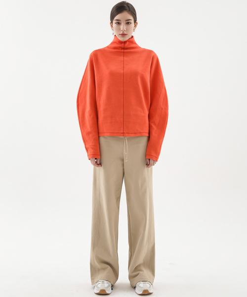 Aimiai Turtleneck Dolman Sleeve Top Orange