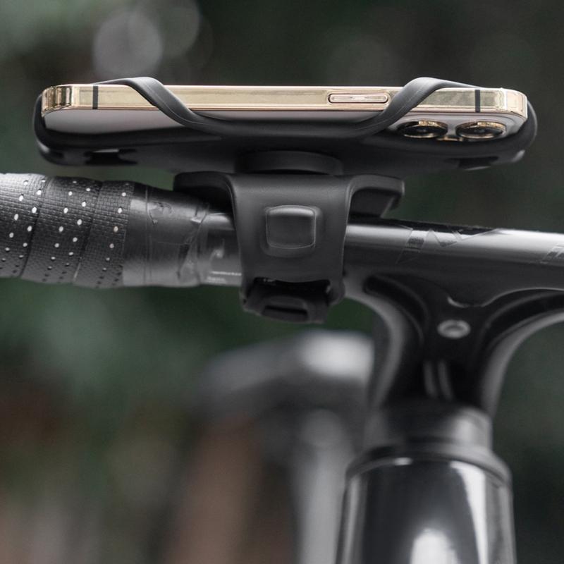 Elastic Silicone Cycling Phone Mount Nonslip Edges Secure for 4-7Inch Smartphones Vibrations Resistance