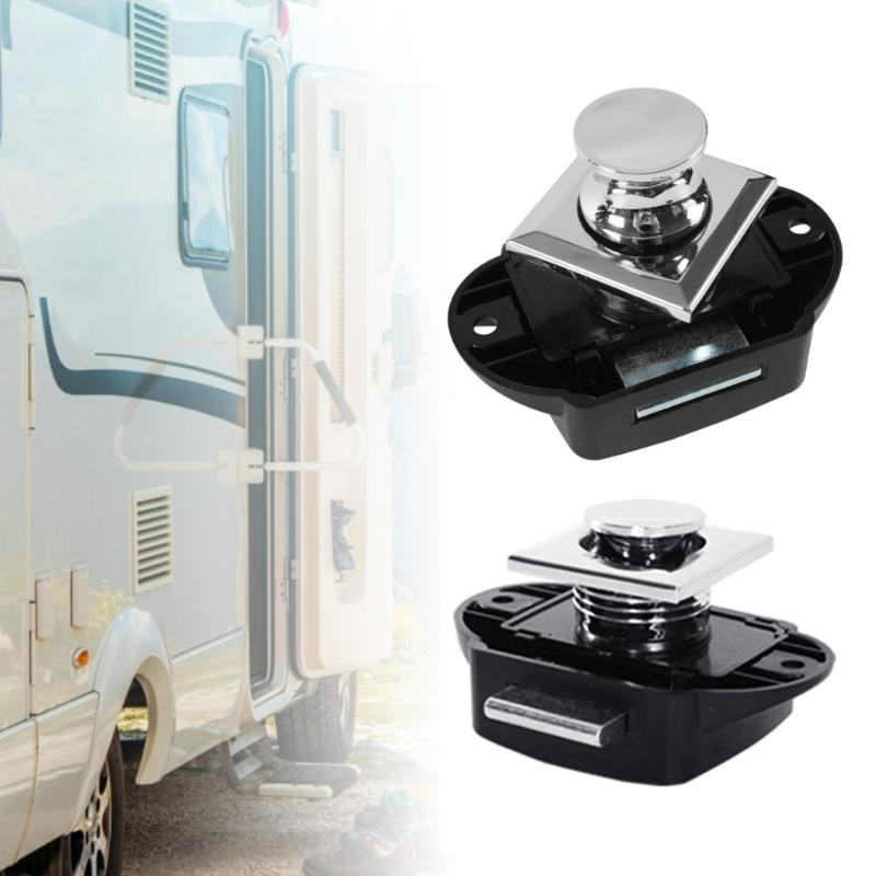 2pcs Auto RVsParts Push Button Cabinet Door Catch Keyless Cupboard Locks for Yachts Caravans Furniture