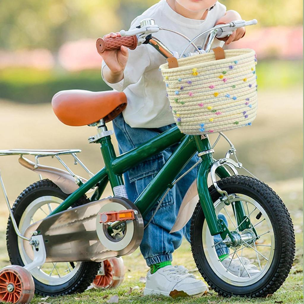 Cesto anteriore per bicicletta intrecciato Contenitore anteriore per bicicletta intrecciato a mano Cesto anteriore per bicicletta da strada intrecciato per bicicletta bicicletta elettrica strada