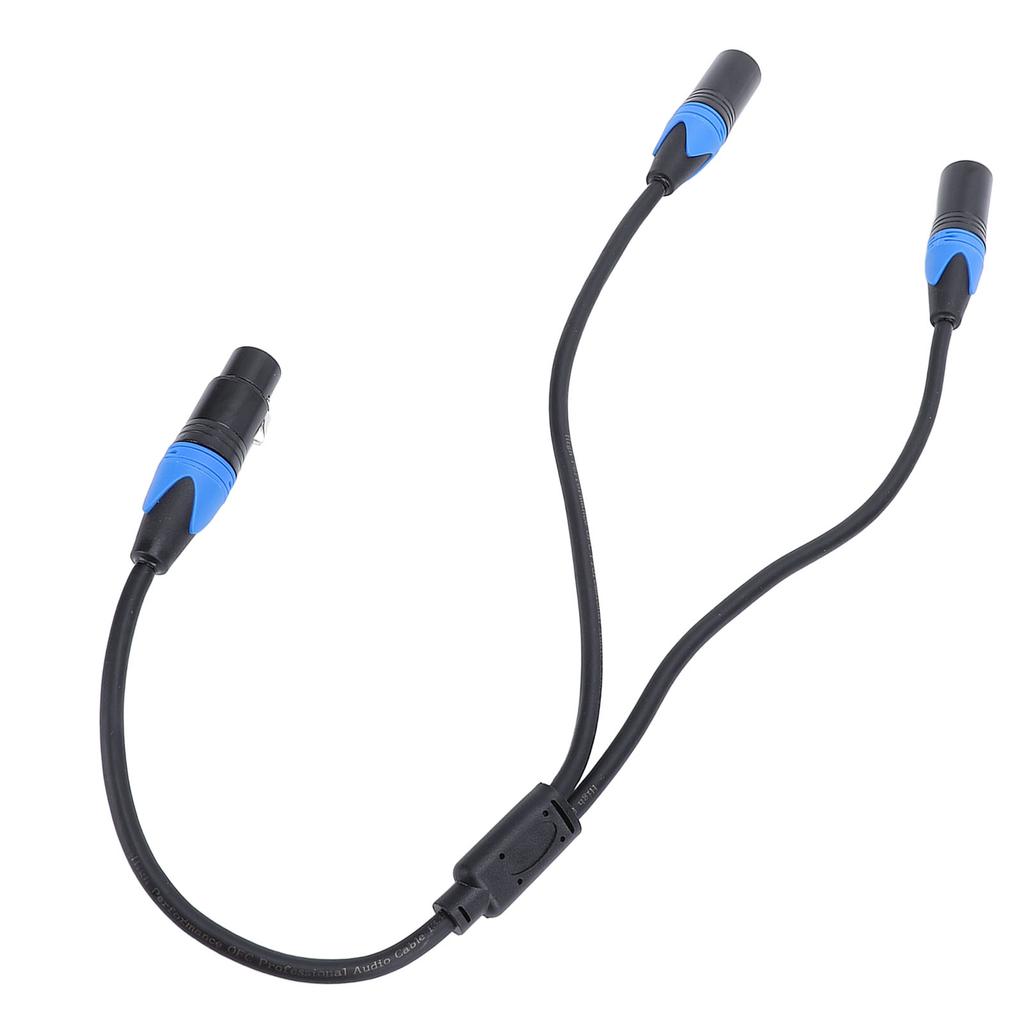 XLR Splitter Cable 3 Pin Female to Dual Male XLR Y Splitter Balanced Cord for Microphone Mixer Amplifier 23.6in