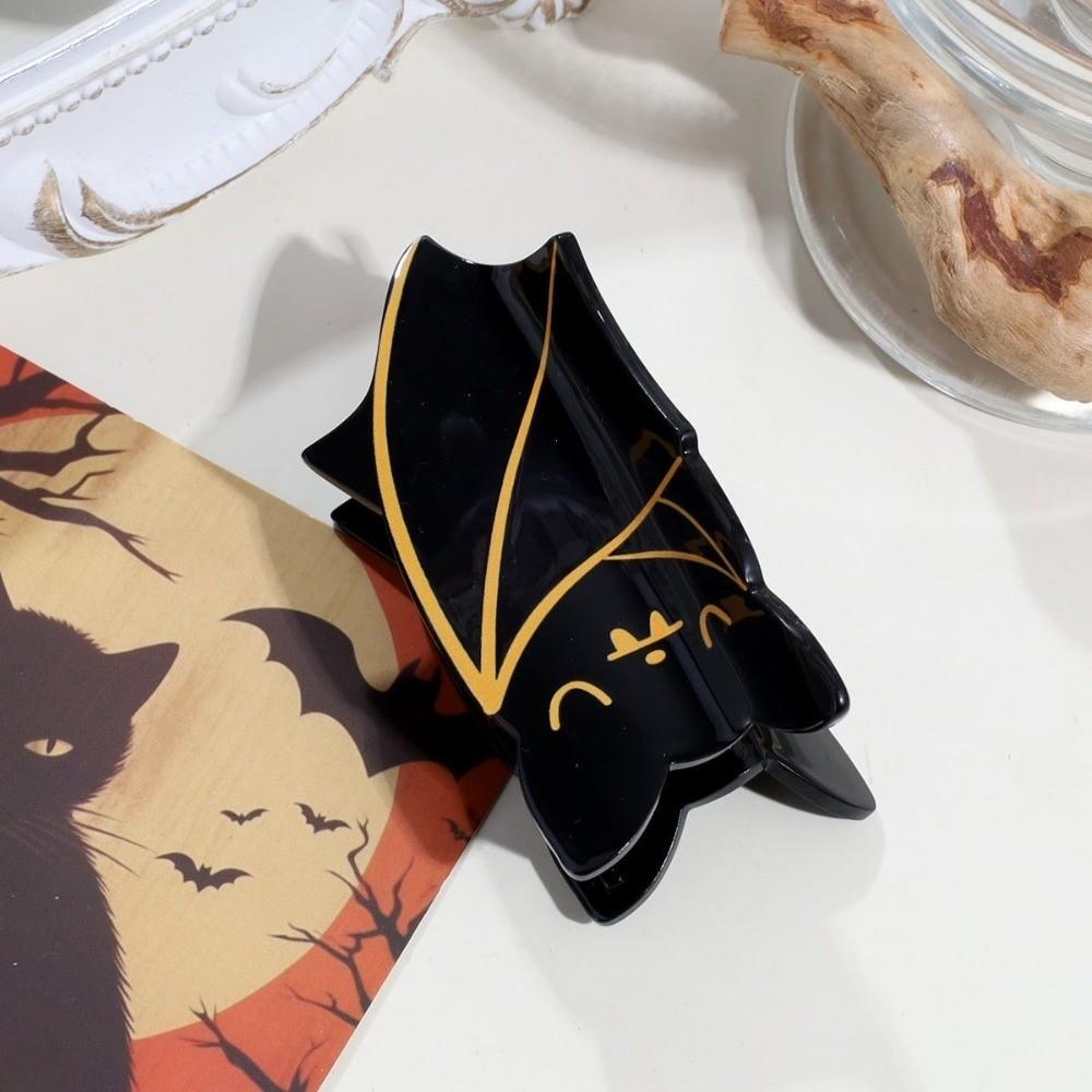 Acrylic Halloween Crab Clip Gothic Shark Clip Funny Bat Hair Claw Party