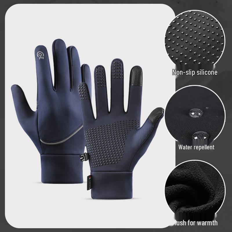 

USB Rechargeable Heated Gloves: Winter Touchscreen Hand Warmers, Plus Velvet, Windproof, Anti-Slip for Cycling & Driving Extra Large