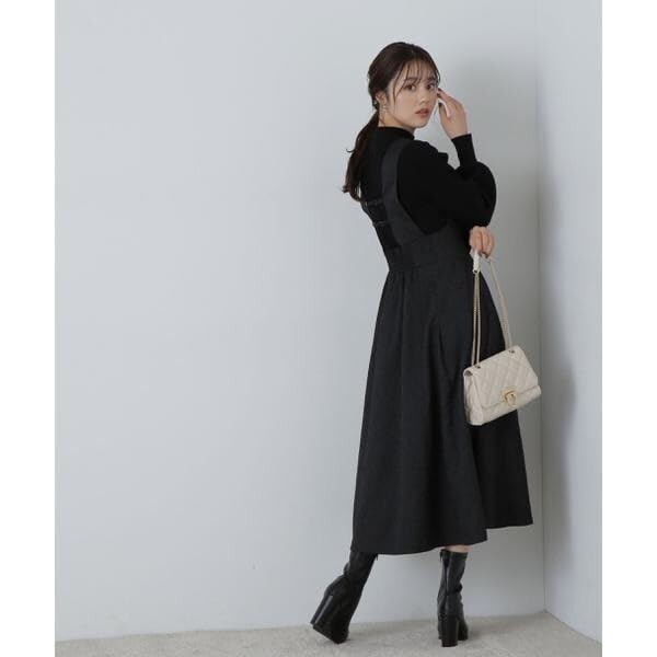 [Proportion Body Dressing] Jacquard Jumper Dress