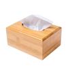Square Western restaurant Bamboo Eco-Friendly Storage box Tissue Rack Napkin holder Tissue Holder