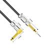 Curly Musical Instruments Audio Guitar Cable Cord 14 Inch Straight To Right Angle Gold Plated TS Plug PU Jacket Electric Guitar Bass Mixer Amplifier