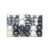 Set of 100 Pcs Christmas Balls 3/4/6 Cm White/Gray