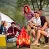 2/4 PCS 3D Fake Campfire – Safe Artificial Flame Decor for Indoor Camping, Bachelorette Parties, Photo Props & Classroom Events
