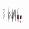 6pcs Self-Locking Jewelry Tweezer Straight/Curved Tip Cross Lock Tweezers  Jewelry Making
