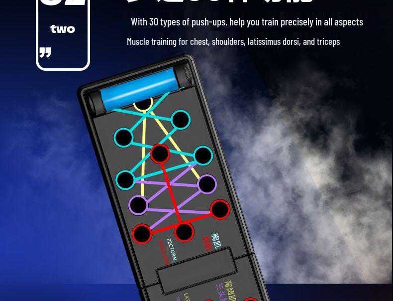 Placă pliabilă multifuncțională pentru flotări pentru antrenamentul mușchilor pieptului și abdomenului cu contor