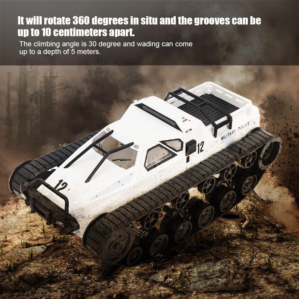 2.4Ghz 112 Simulation Tank Electric Remote Control Car with 5Meters Wading DepthWhite