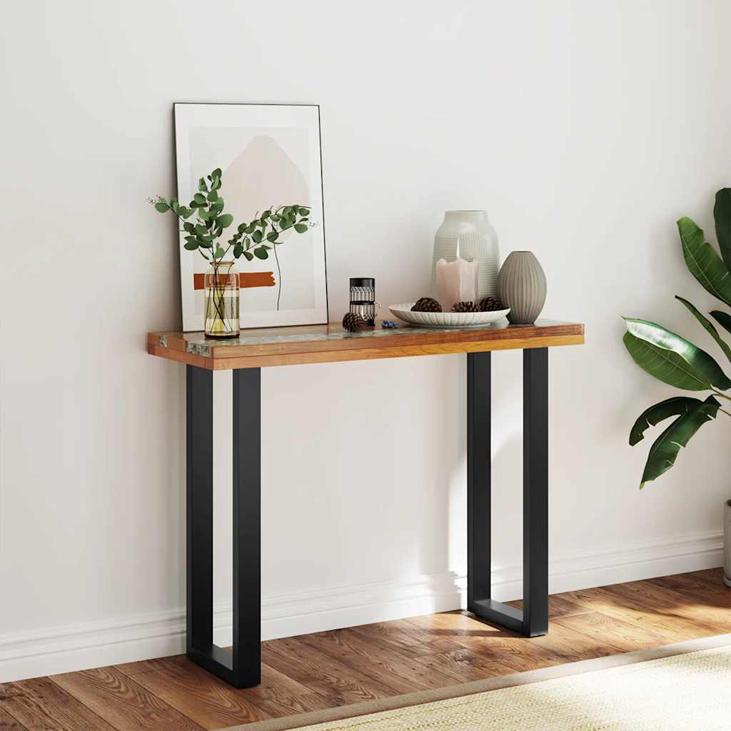 Vidaxl Console Table, Teak Wood, 100 X 35 X 75 Cm