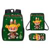 Christmas Backpack Cartoon Shoulder Bag Pencil Case Three Piece Set