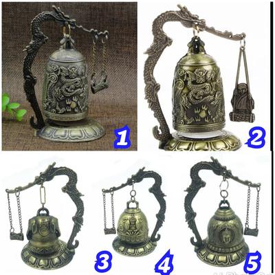 Metallglocke, geschnitzter Drache, buddhistischer Glücksbringer, Feng Shui, Ornament, Heimdekoration, Figuren