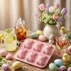 Easter Bunny Mold Set 3D Silicone Ice Tray Food-Grade Safe BPA-Free Non-Stick Easter Bunny Shape Mold for Baking Chocolate Cake Jelly Fudge Snacks