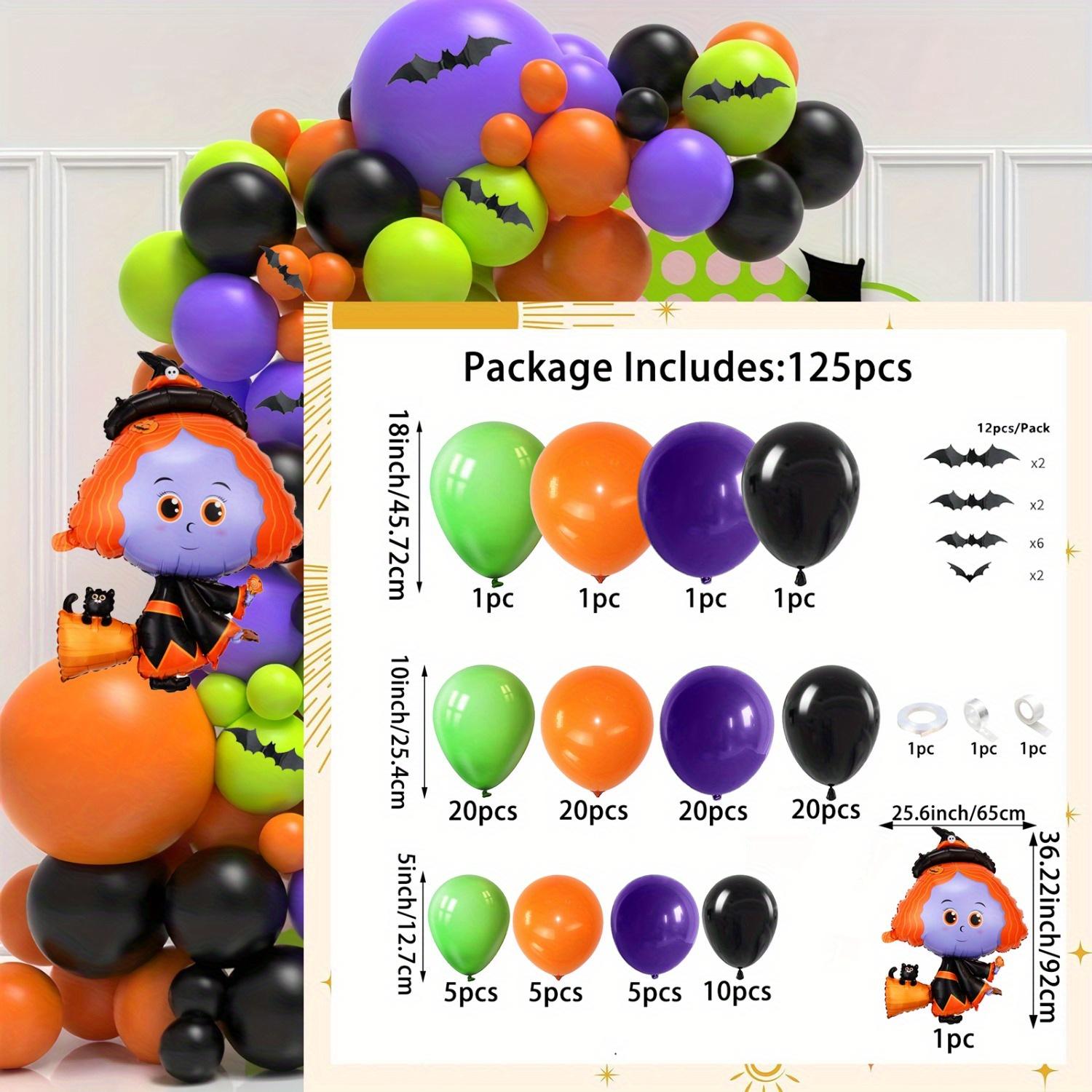 

125 Halloween Decoration Balloon Set for Halloween Day of The Dead Party Balloon Decoration and Prom Decoration Other