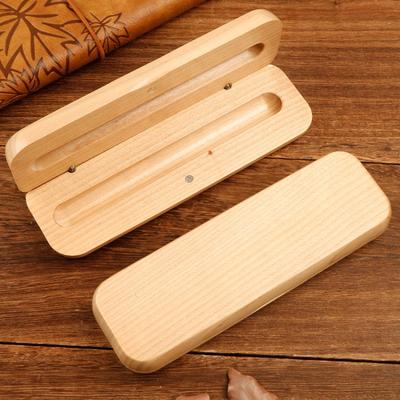Single Double Handmade Fountain Pen Gift Box Wooden Pen Case Ballpoint Collection Box for Business School Supplies Stationery
