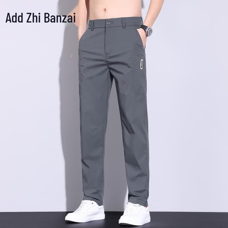 Zengzhi Men s Loose Straight-Leg Casual Trousers 38