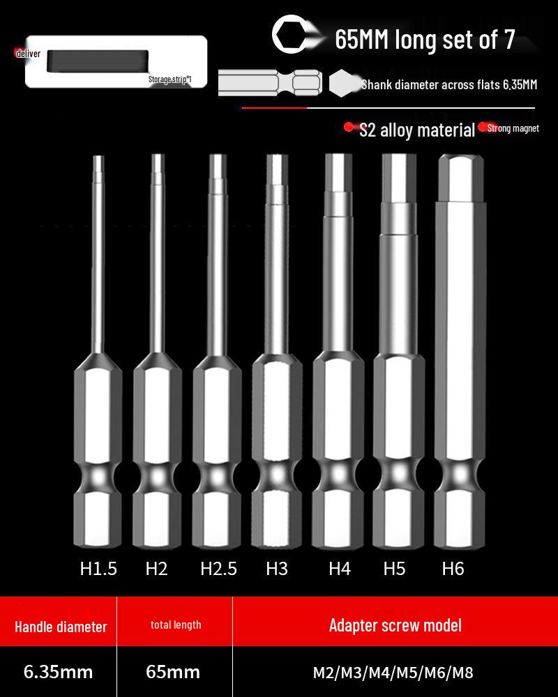 Hexagonal Driver Bit Extension for Screwdriver and Drill