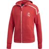 Adidas Real Madrid Football Series Real Zne Sports Series Letter Logo Zip-Up Hoodie Jacket Men Jacket Red DS8857