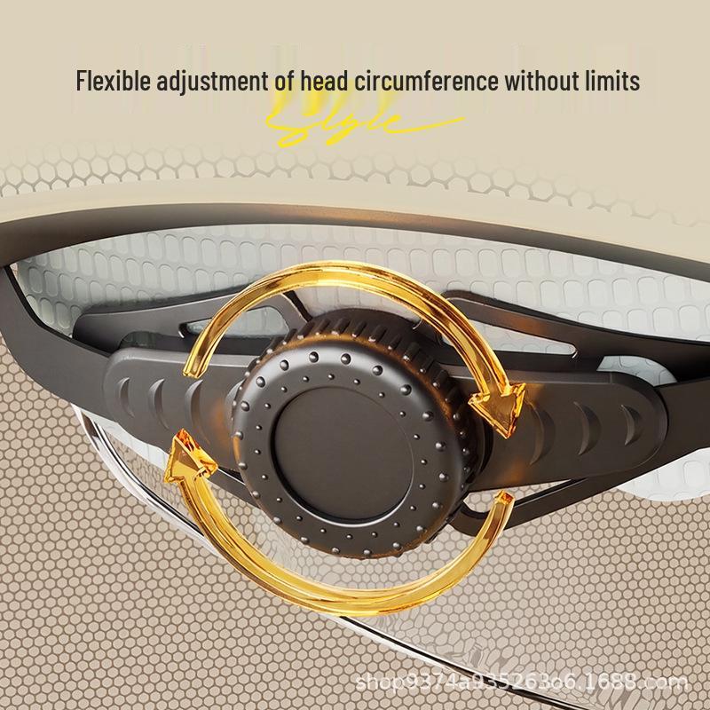 Certified 3C Summer Unisex Electric Bicycle & Motorcycle Helmet Apricot [Long Tea Lens]