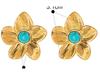 18K Gold Stainless Steel Flower Shell Beach Earrings