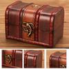 1pc Wooden Box Small Treasure Rustic Vintage Handmade Chest Multifunction Storage Box Case with Lid Jewellery Storage Container