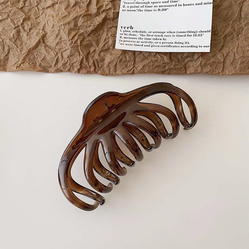 

Korean Solid Color Large Hair Claw For Women Girls Elegant Acrylic Hairpins Barrette Crab Hair Clips Headwear Hair Accessories