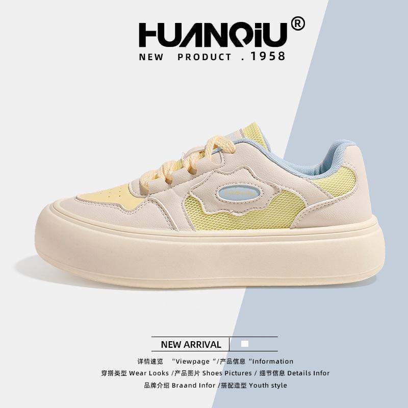 Global platform shoes women's XHQ-G398W new summer mesh breathable board shoes casual student board shoes women