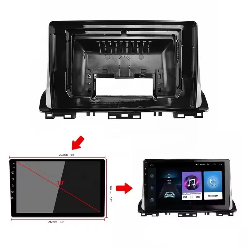 10.1 Inch Audio Frame Radio Fascia panel is suitable for KIA K3 tall Facia Console Bezel Adapter Plate Trim Cover