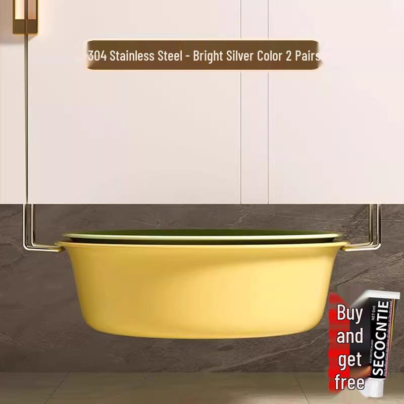 Stojak wiszący ze stali nierdzewnej pod zlew, bez wiercenia